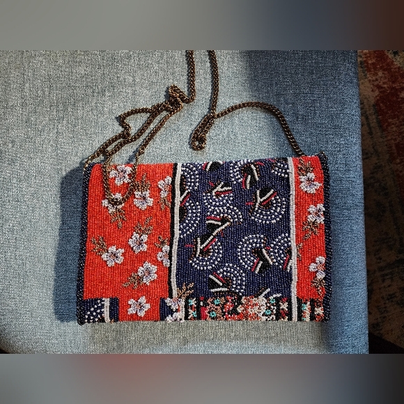 Anthropologie Colorful Beaded Crossbody Bag - Picture 2 of 4
